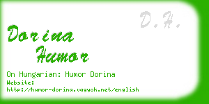dorina humor business card